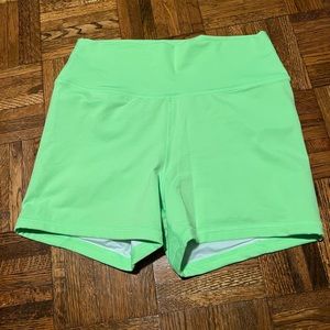 FLEO Neon Green THC Shorts